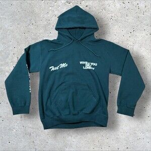 Lonely Ghost Text Me When You Get Lonely Hoodie Green Small Streetwear Pullover
